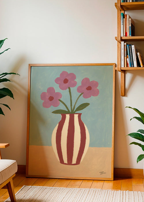 Botanický plakát s váza a květinami – Product1
