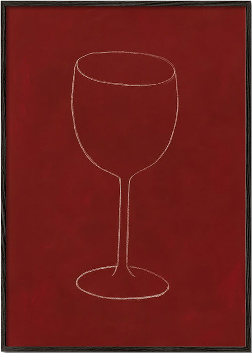 Obraz do kuchyně: silueta sklenice – Black Frame