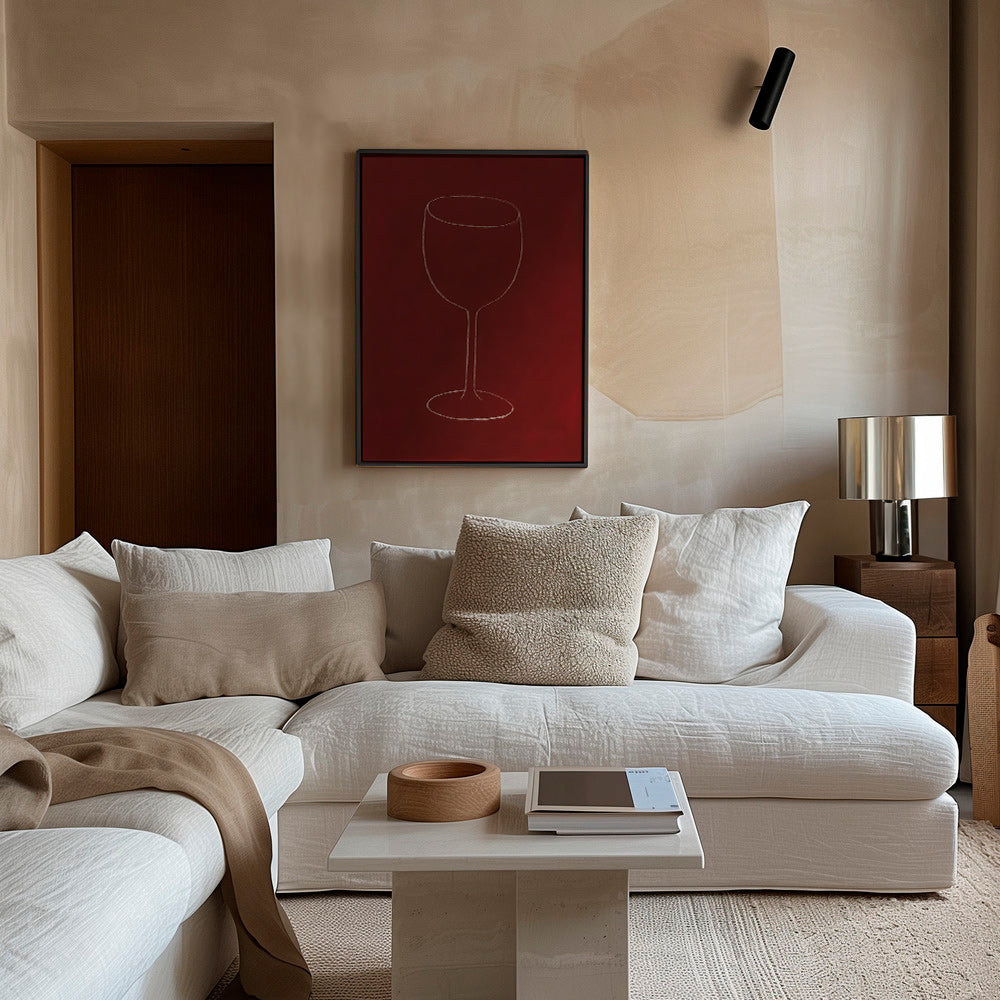Cuadro de cocina con silueta de copa – Canvas1