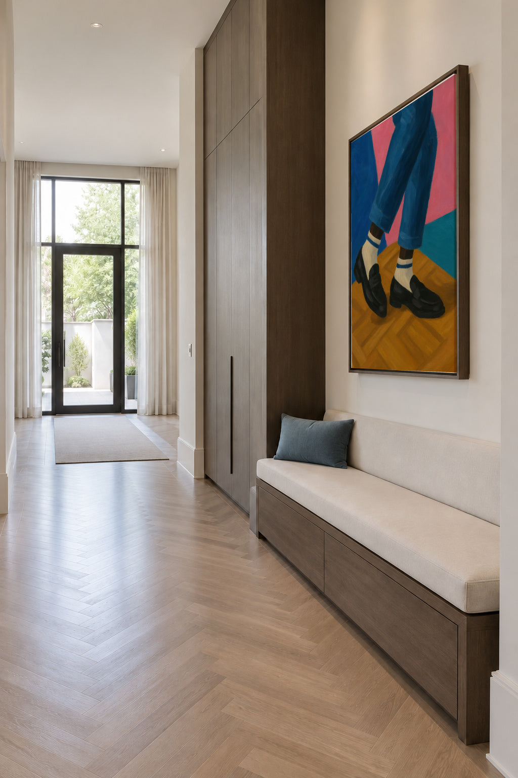 Tassel Loafers - Framed canvas in an interior