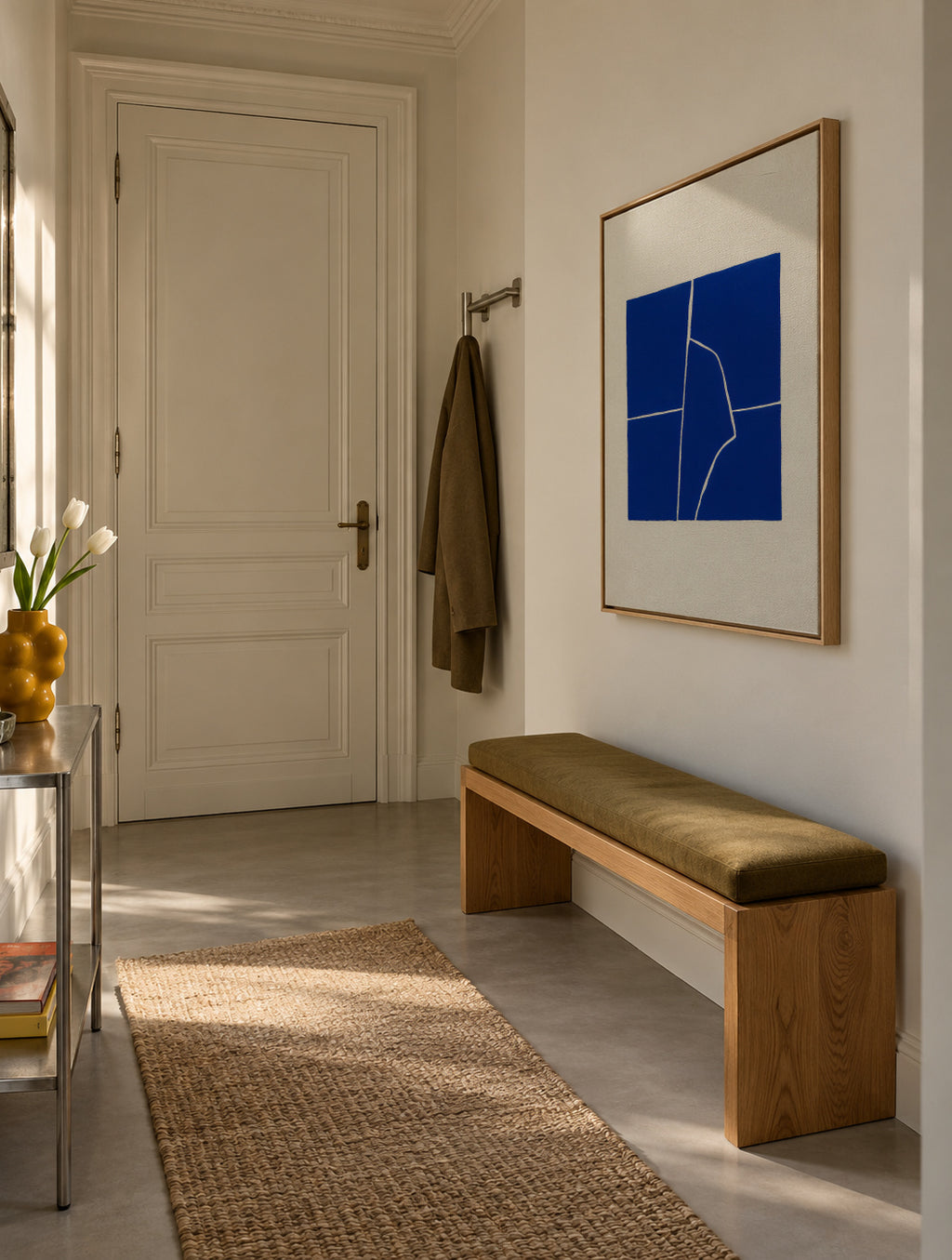 Cobat Fractures I - Framed canvas in an interior