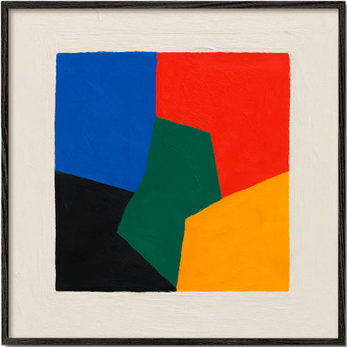 Geometrický obraz barevné bloky – Black Frame