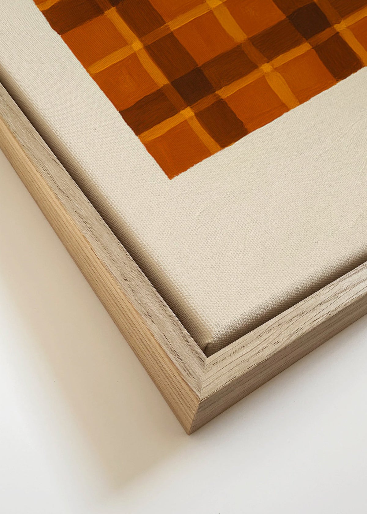 Geometrický okrový panel – Canvas detail