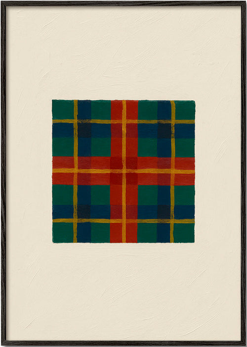 Geometrický plakát s tartanovým motivem – Black Frame