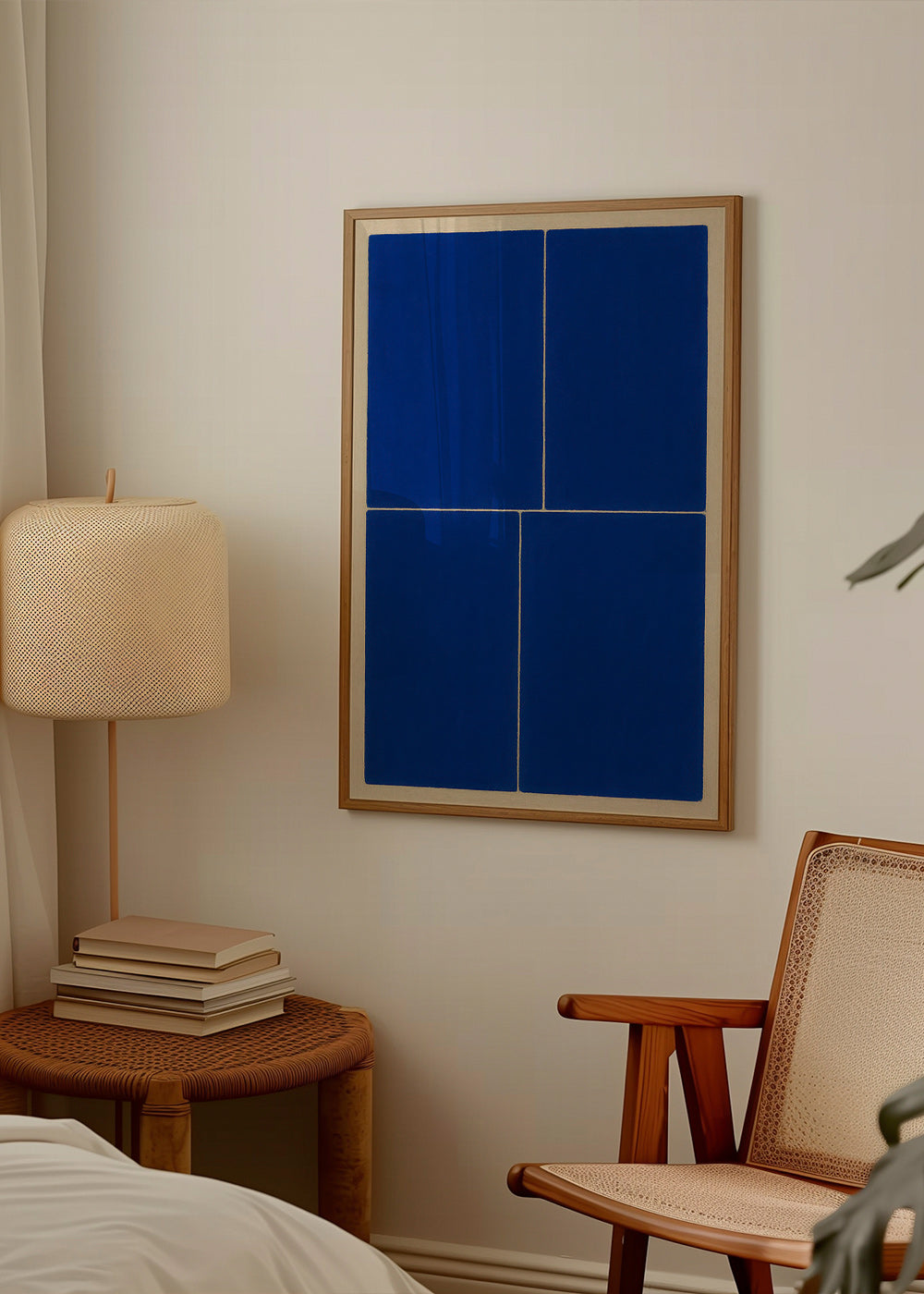 Geometrický obraz s modrými panely – Product1