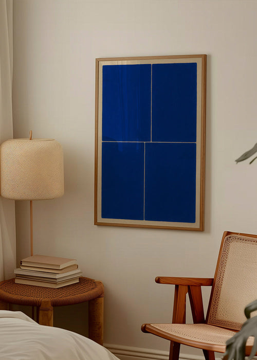 Geometrický obraz s modrými panely – Product1