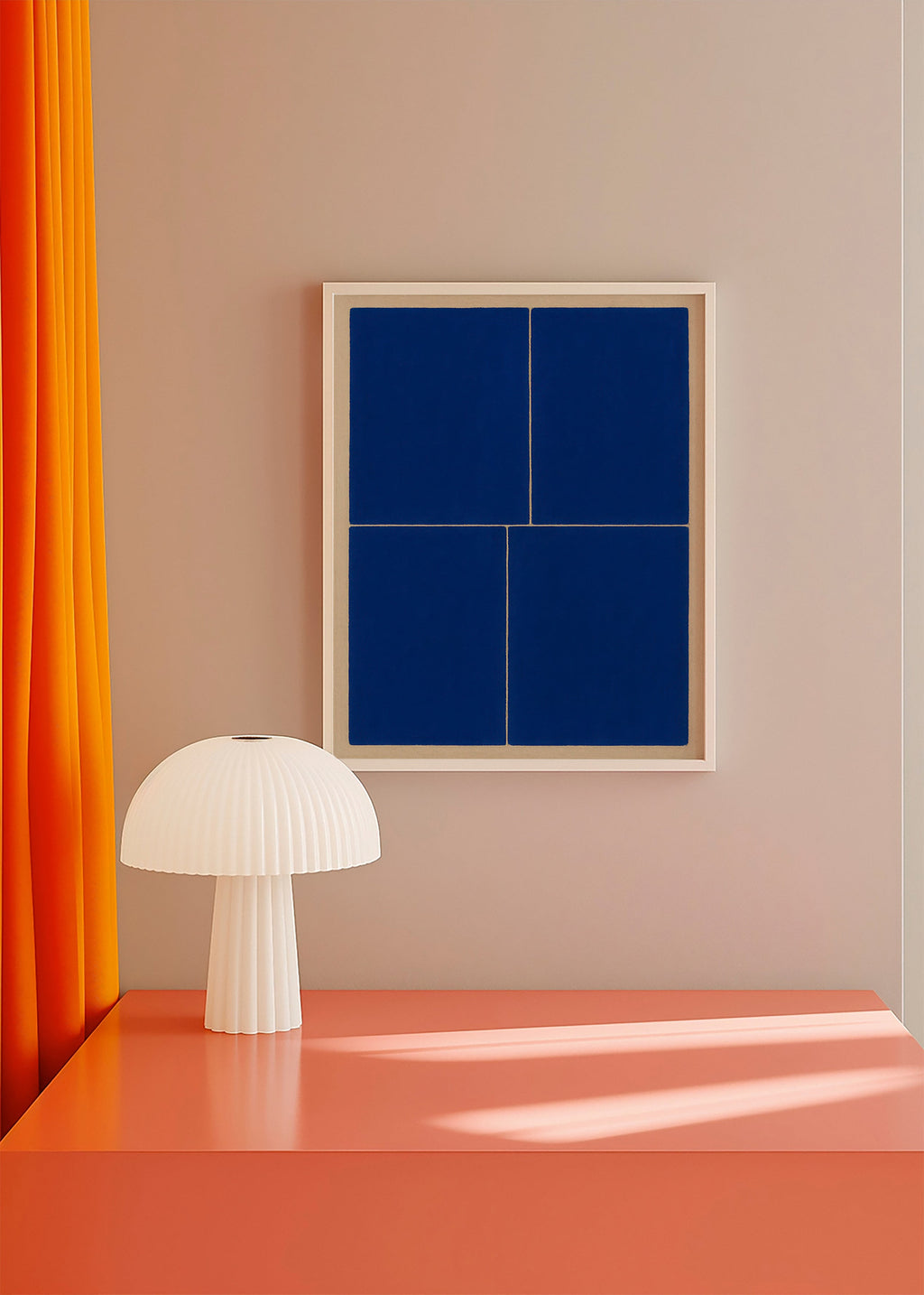 Geometrický obraz s modrými panely – Product2