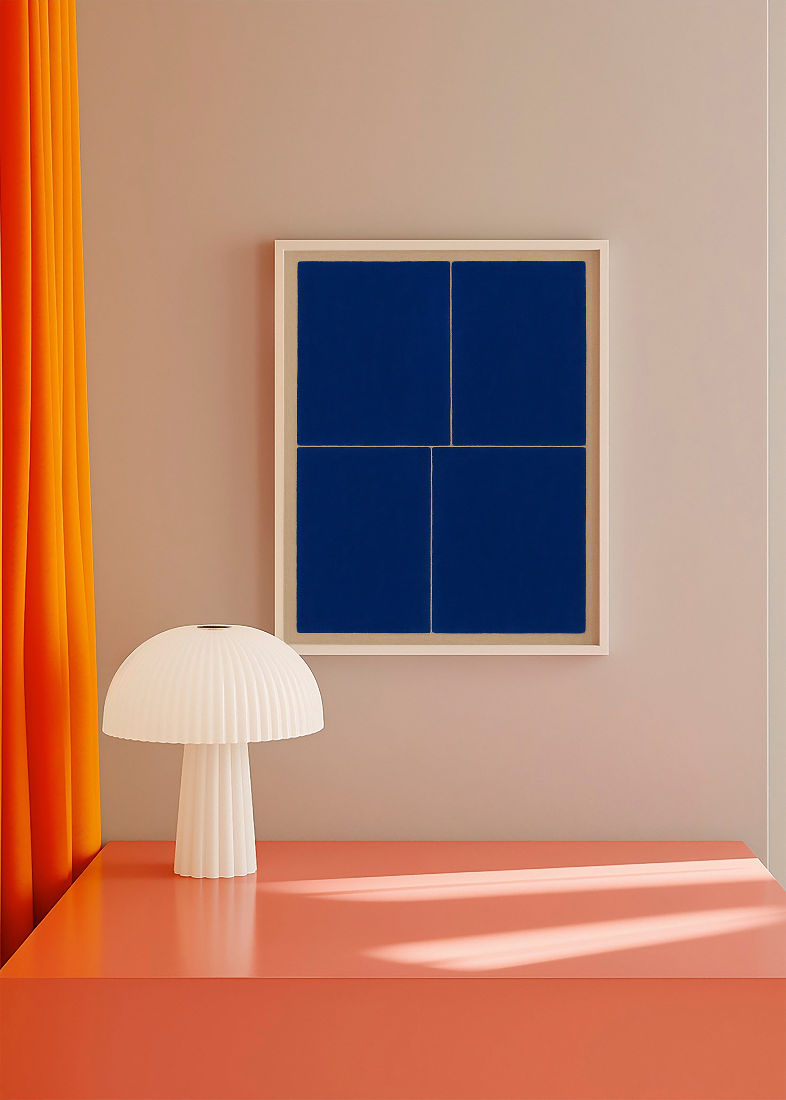 Geometrický obraz s modrými panely – Product2