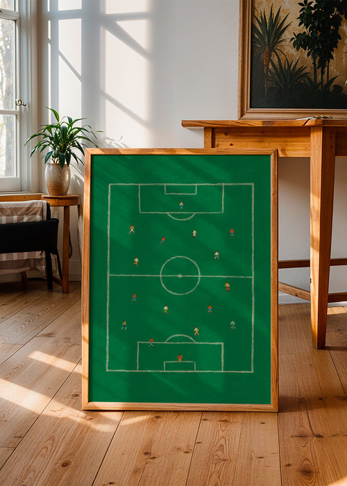 Sportovní obraz: ilustrované fotbalové hřiště – Product1