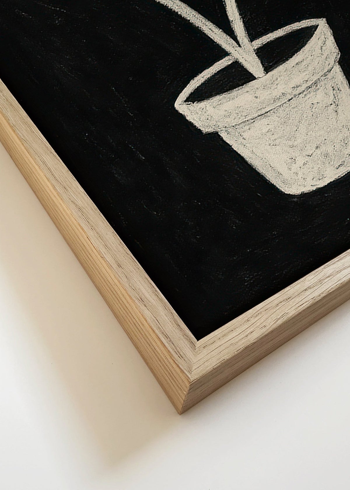 Botanický plakát listy ve tvaru srdce – Canvas detail