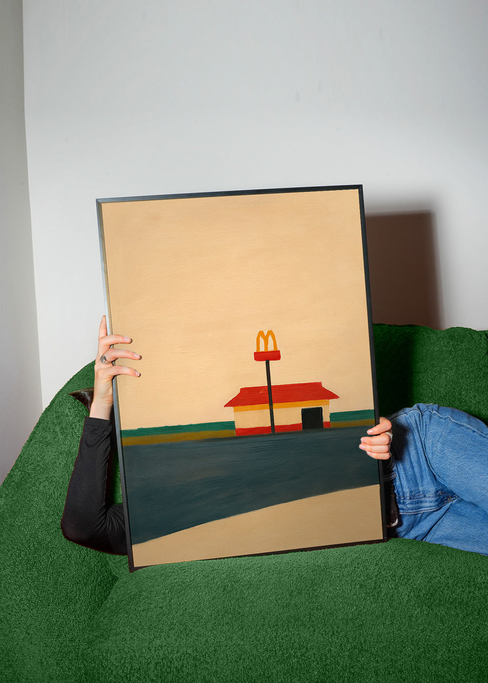 Obraz do kuchyně minimalistický s restaurací a zlatým obloukem – Product2
