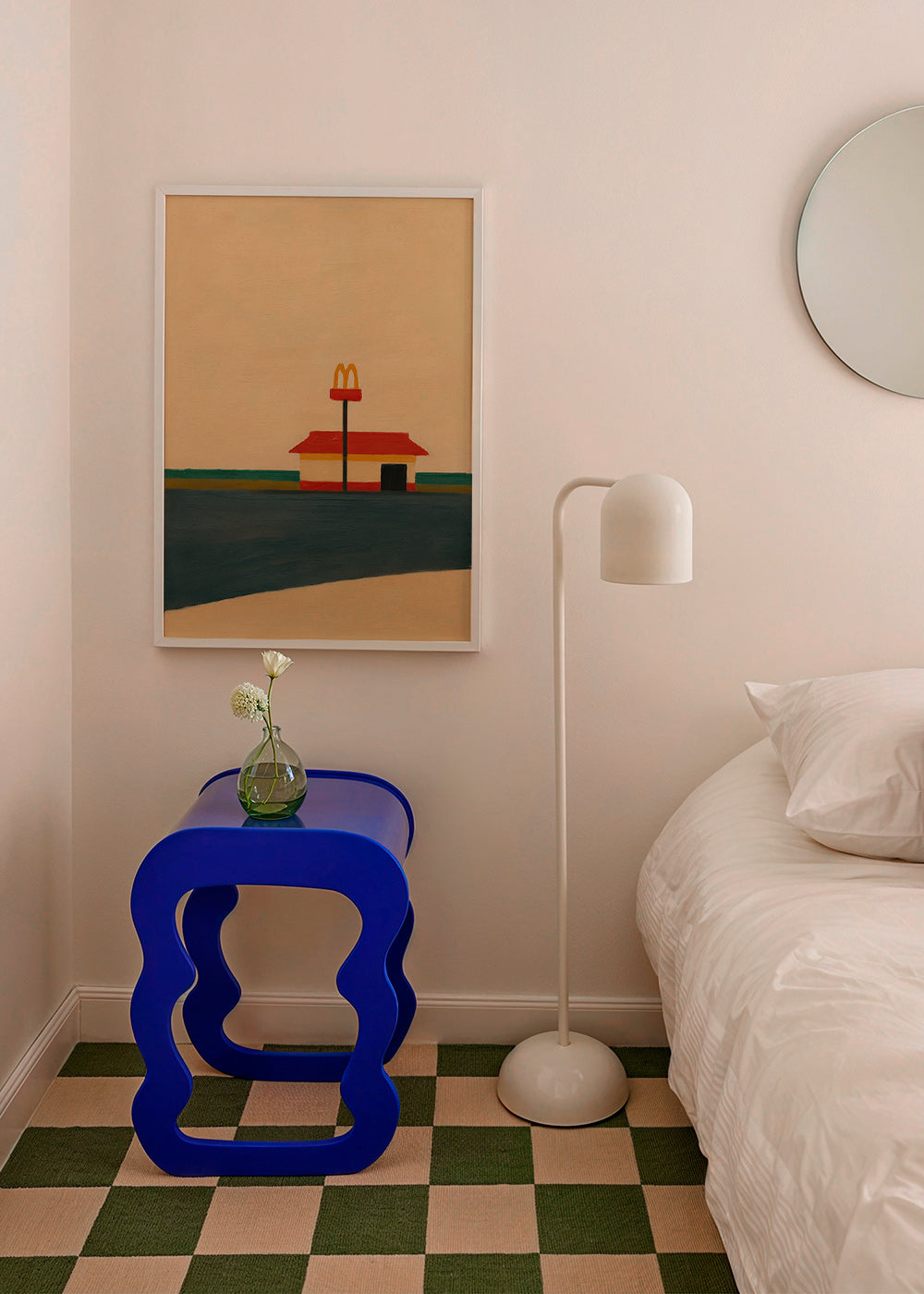 Obraz do kuchyně minimalistický s restaurací a zlatým obloukem – Product3