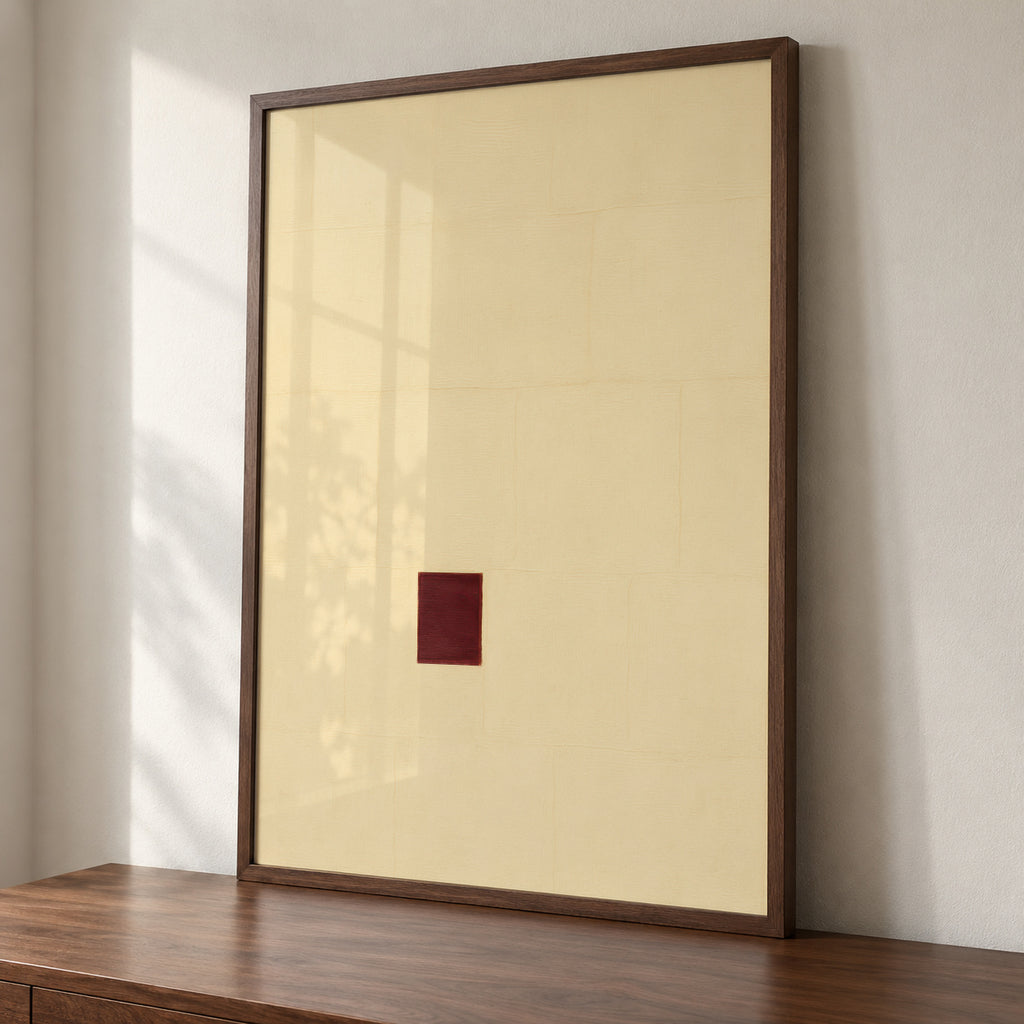 Red Core Minimal - Framed poster detail