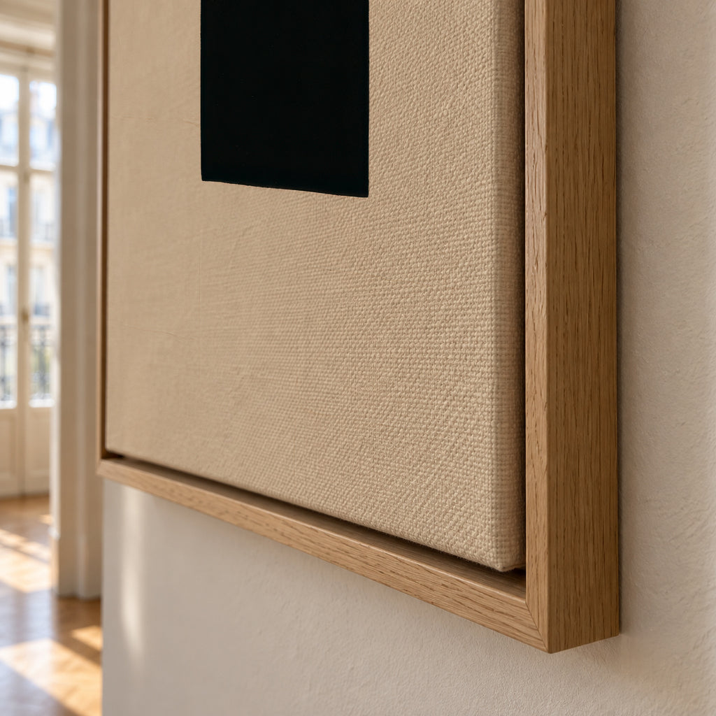 Black Void - Framed canvas detail