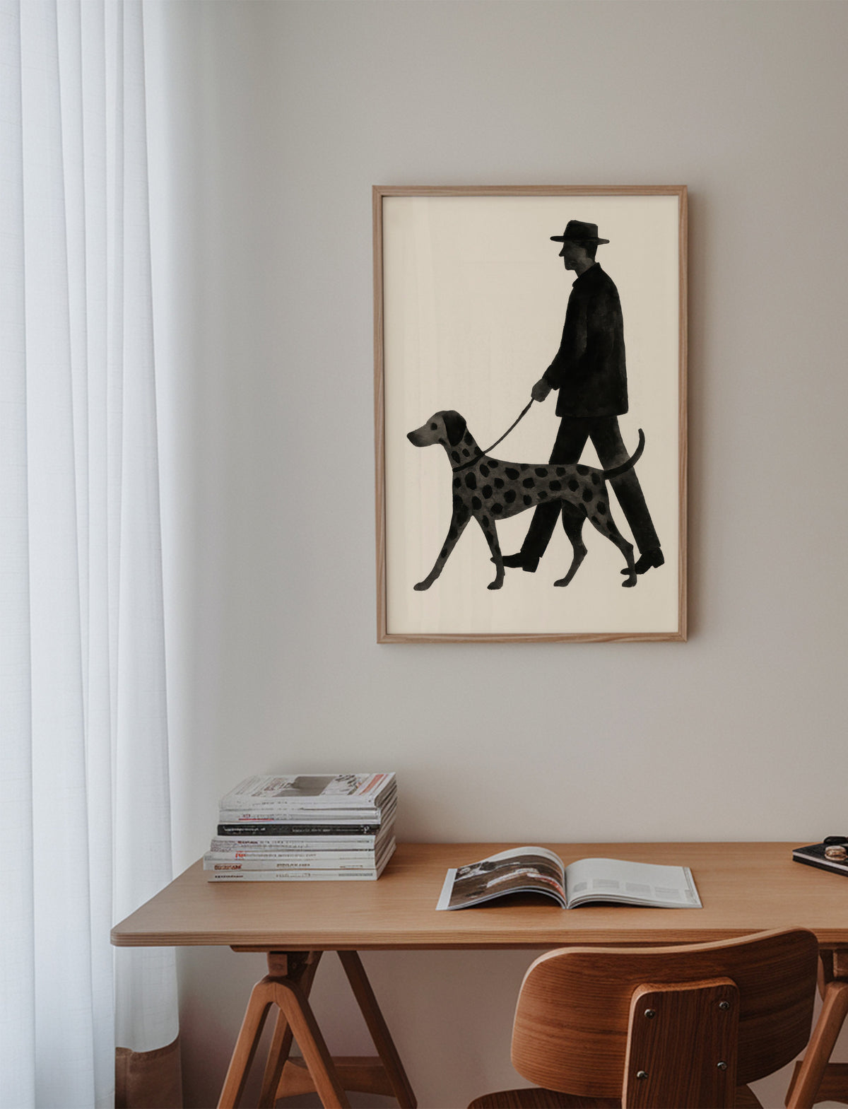 Spotted Walk - Framed poster in an interior