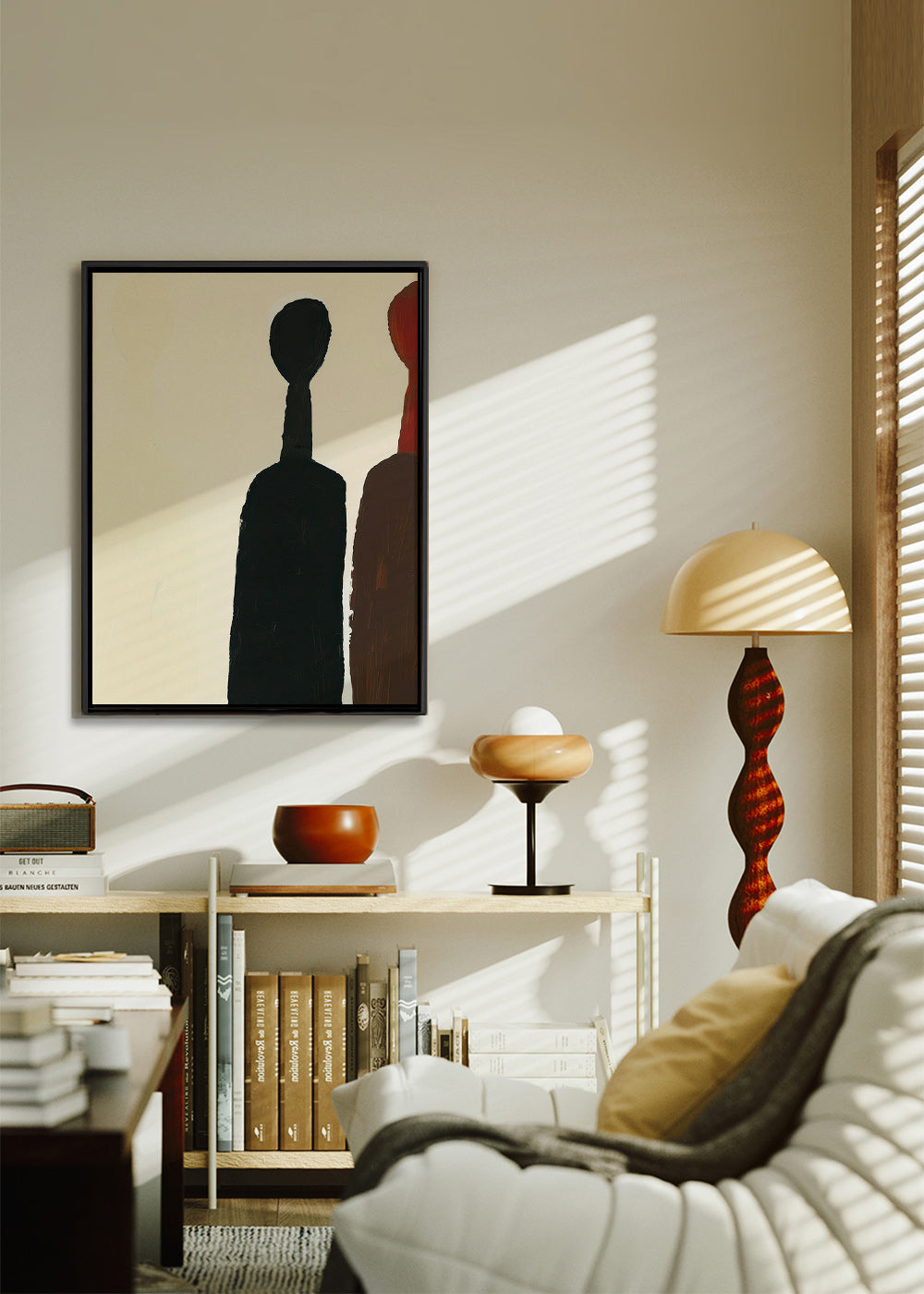 Abstraktní obraz s prodlouženými siluetami – Canvas2