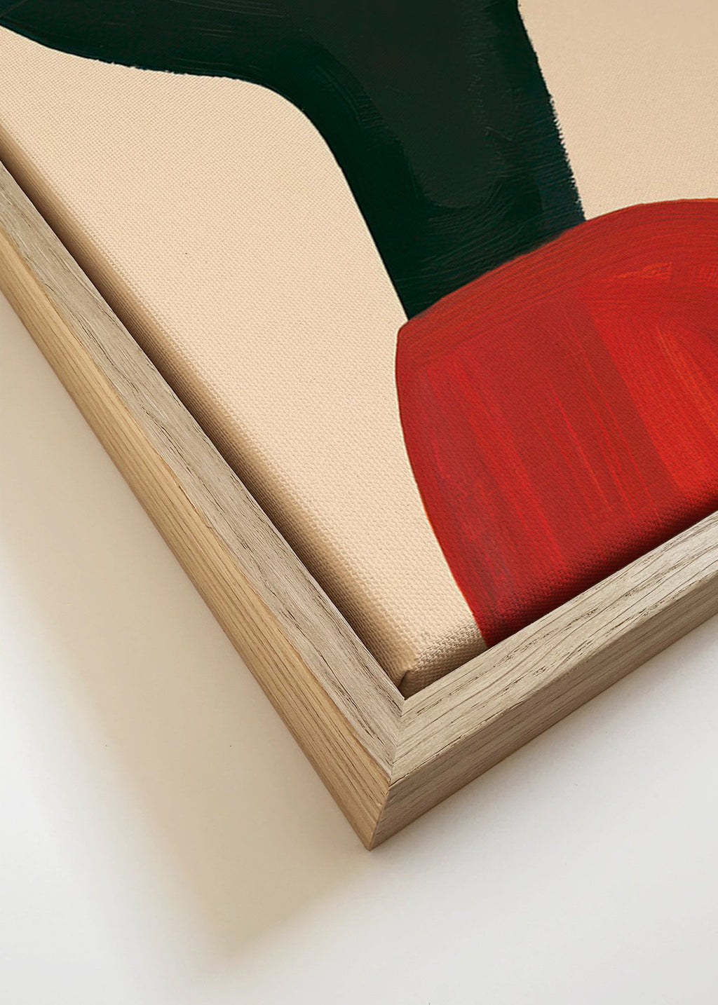 Ilustrace: stylizovaný profil v červené – Canvas detail