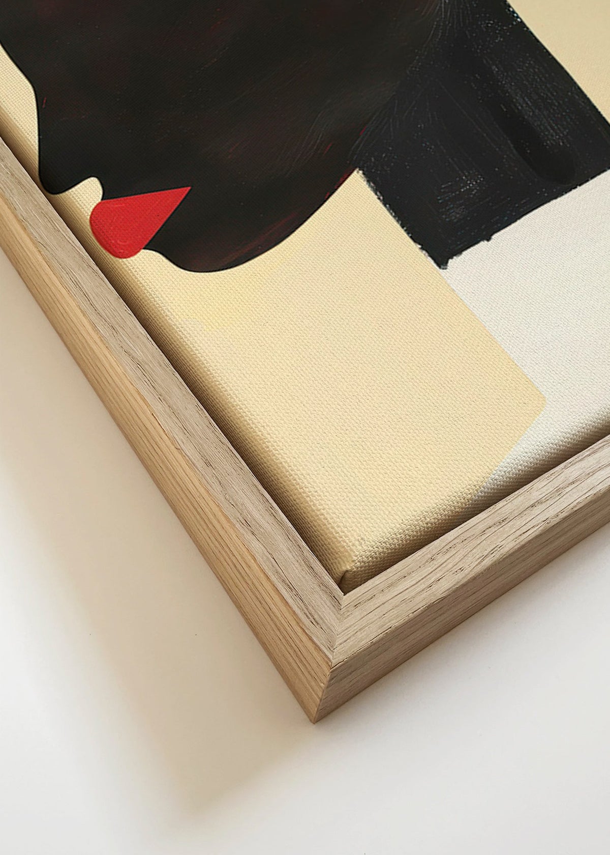 Ilustrace profilu s červenými rty – Canvas detail