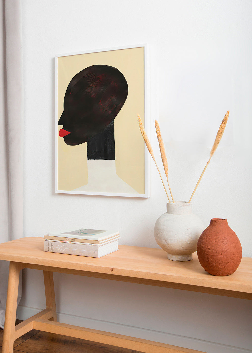 Ilustrace profilu s červenými rty – Product1