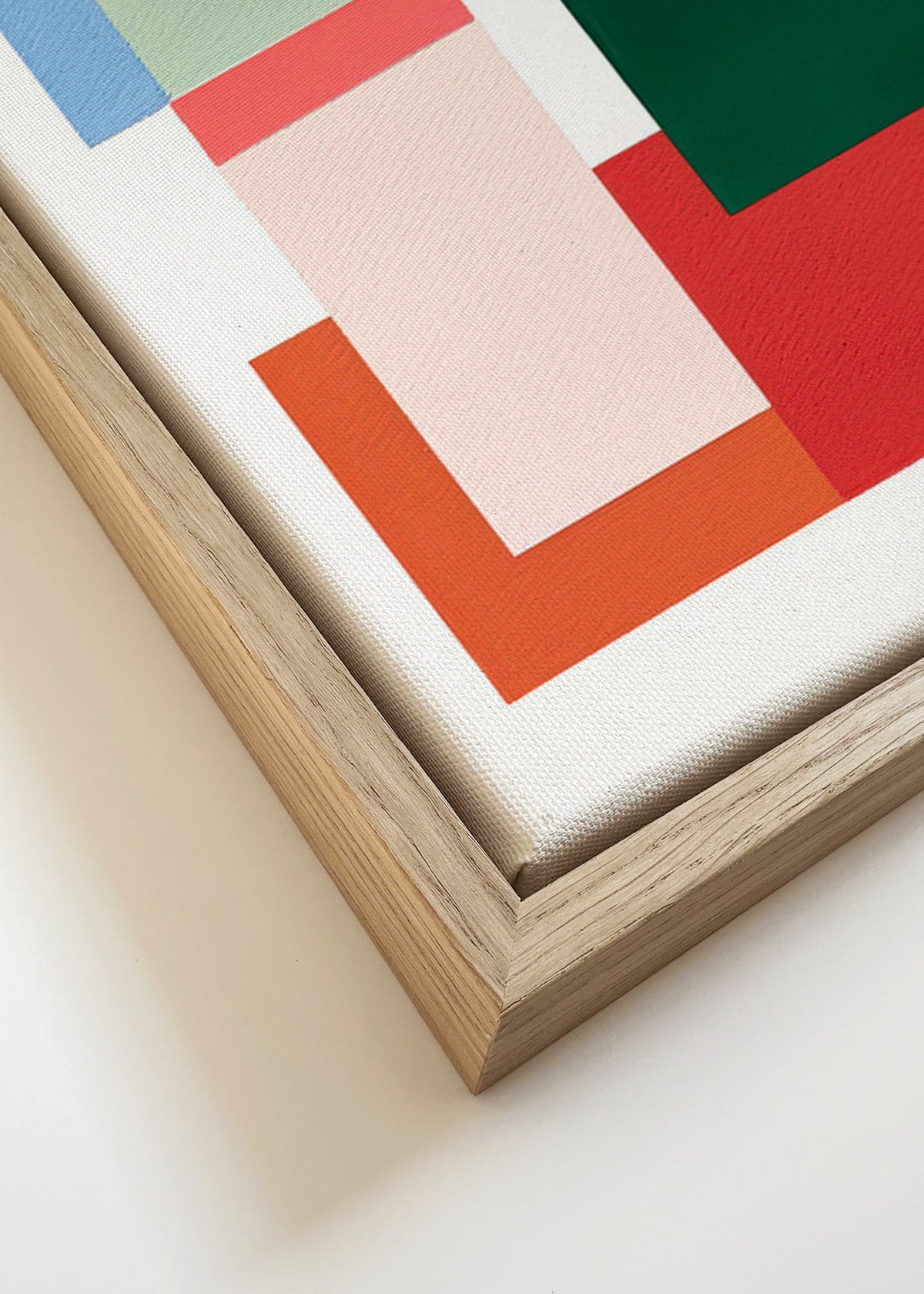 Abstraktní obraz s překrytými obdélníky – Canvas detail