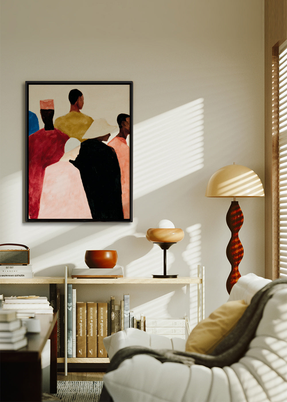 Abstraktní obraz skupiny postav – Canvas1