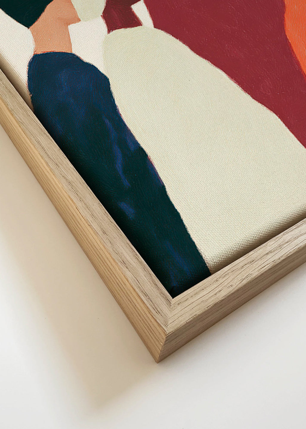 Ilustrace: siluety v řadě – Canvas detail