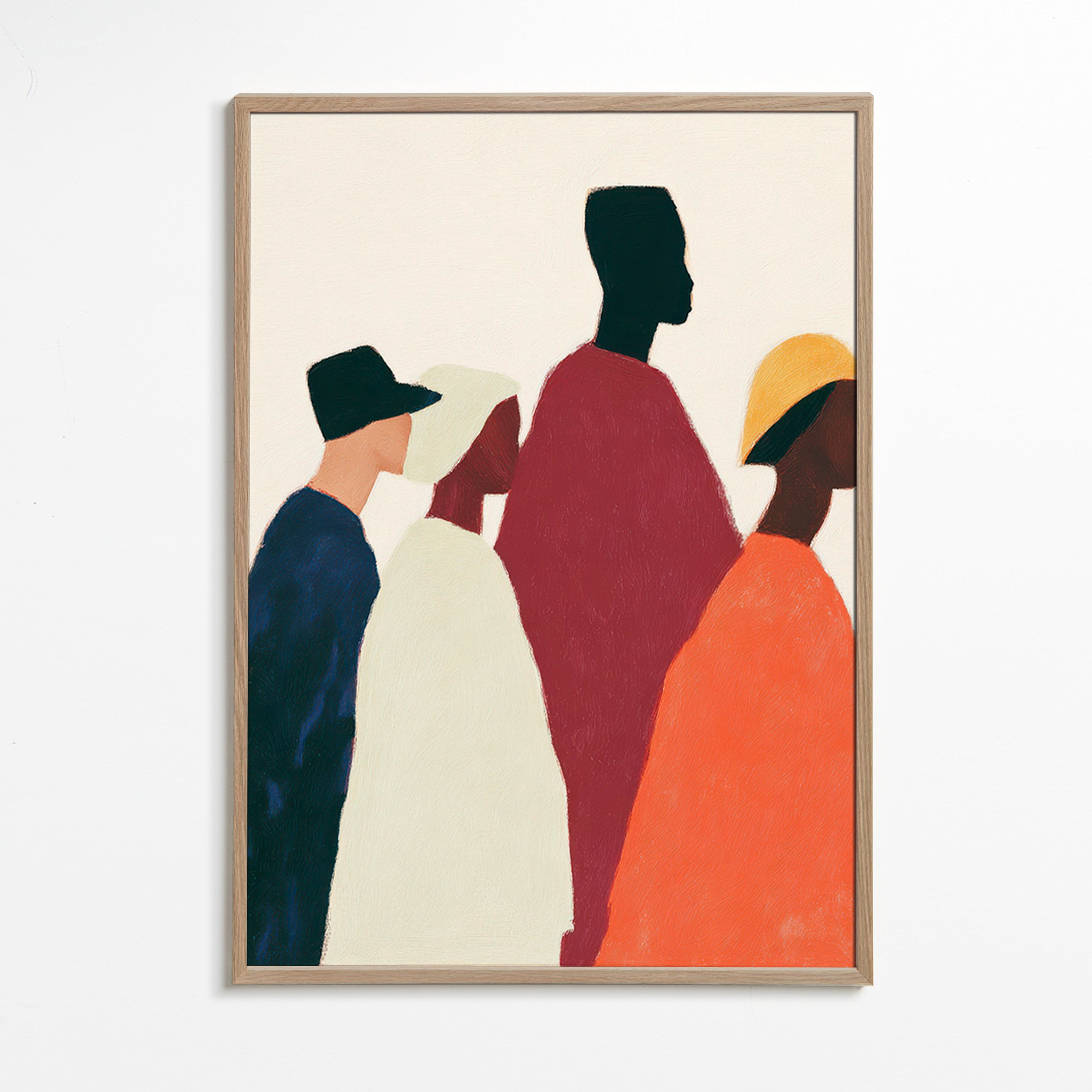 Ilustrace: siluety v řadě – Oak Frame