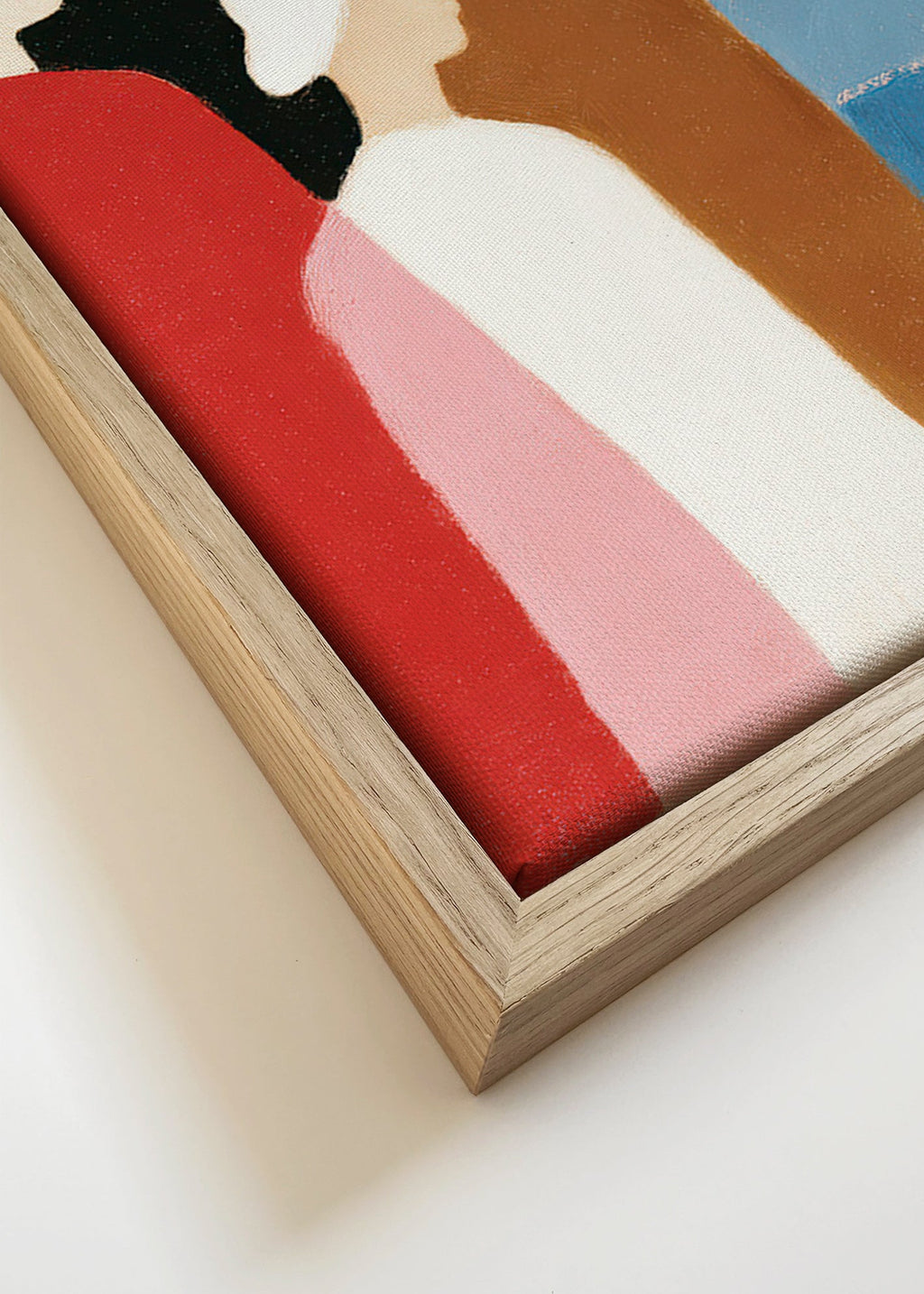 Abstraktní obraz s postavami v řadě – Canvas detail