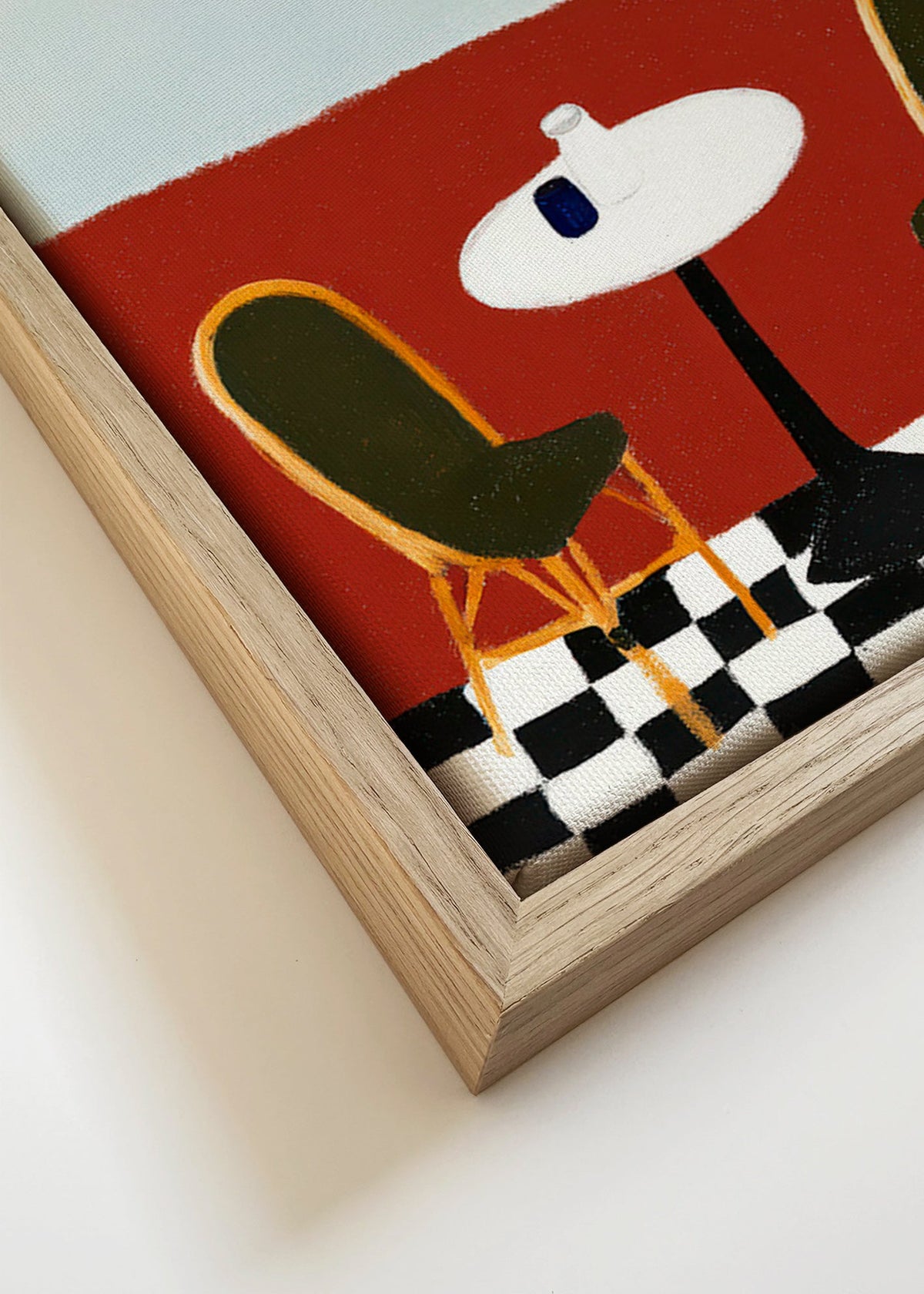 Obraz do kuchyně: minimalistická terasa se stolem – Canvas detail
