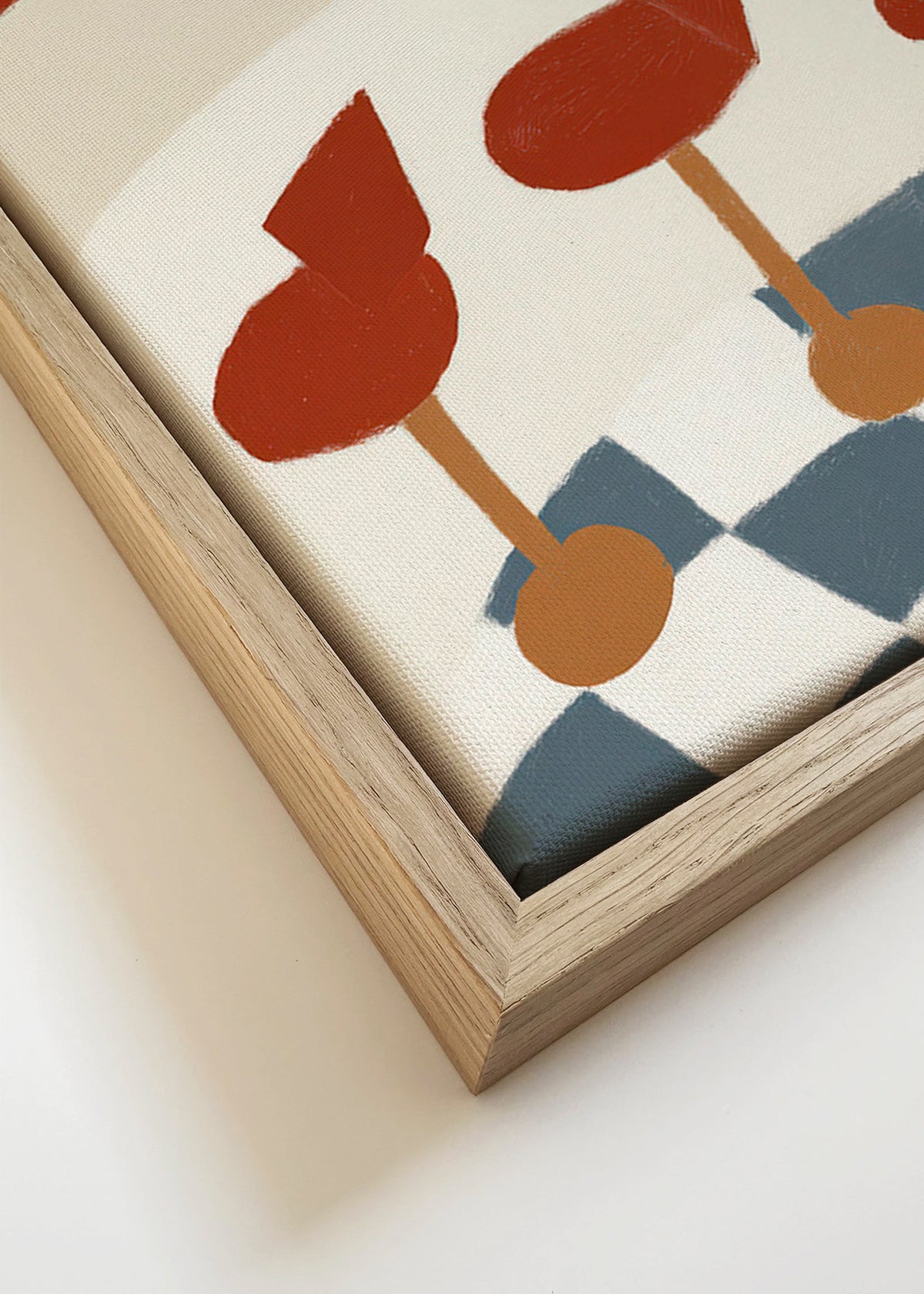 Obraz do kuchyně s červenými barovými židlemi a šachovnicí – Canvas detail