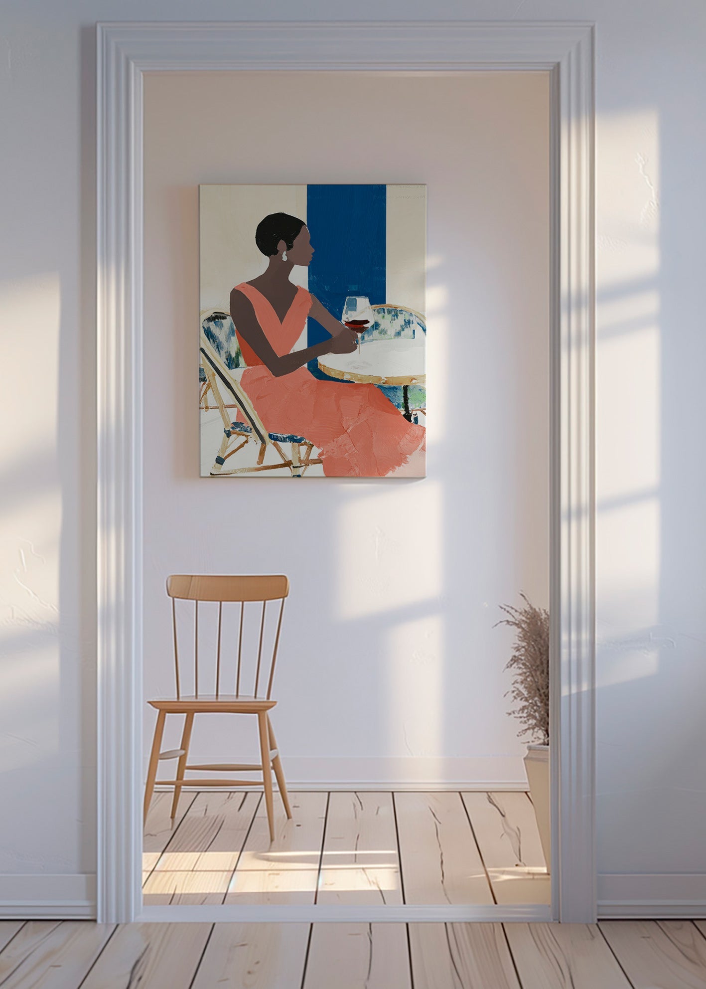 Obraz do kuchyně žena s vínem – Canvas