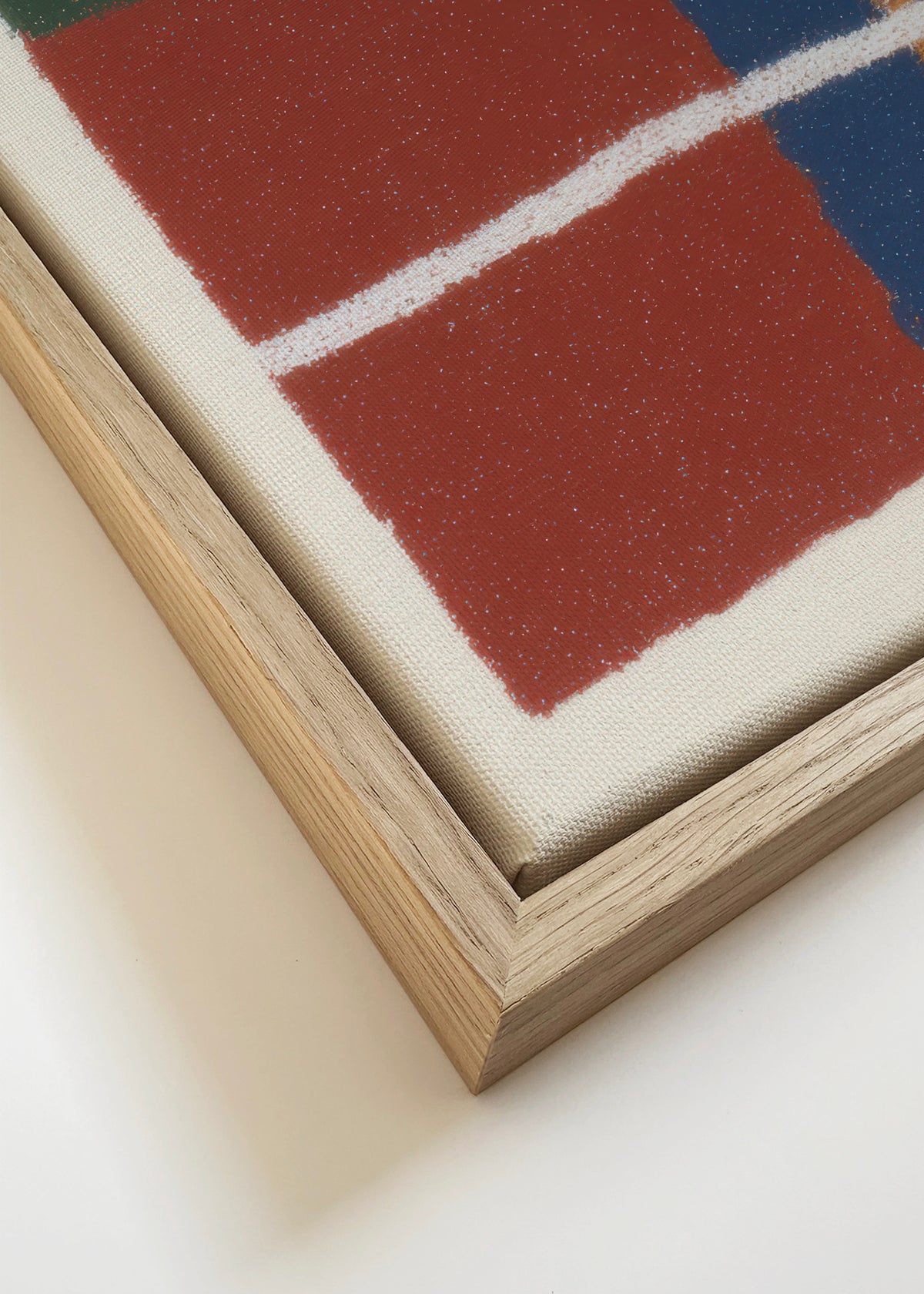 Tartan Study I - Framed canvas detail