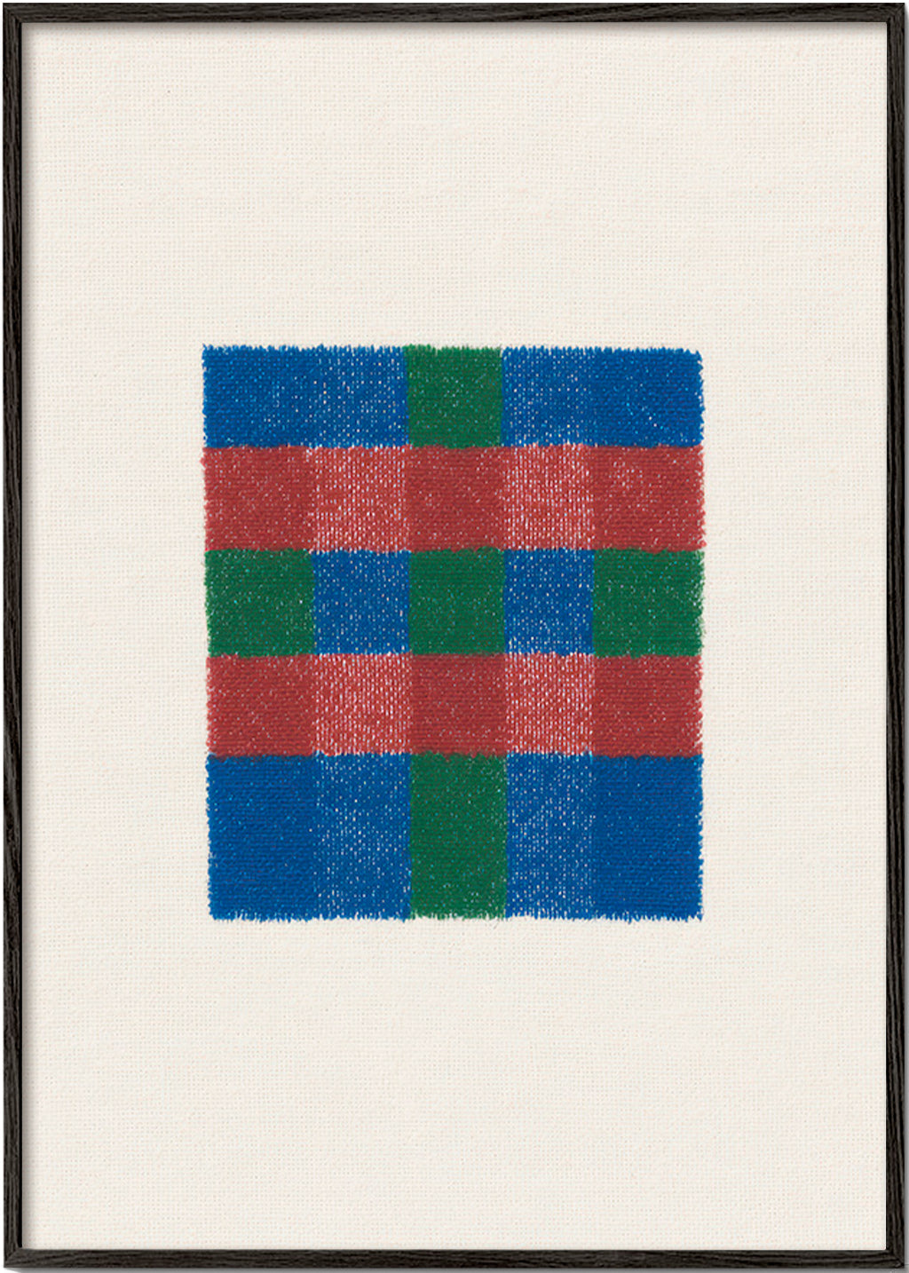 Geometrický obraz s barevným kostkováním – Black Frame
