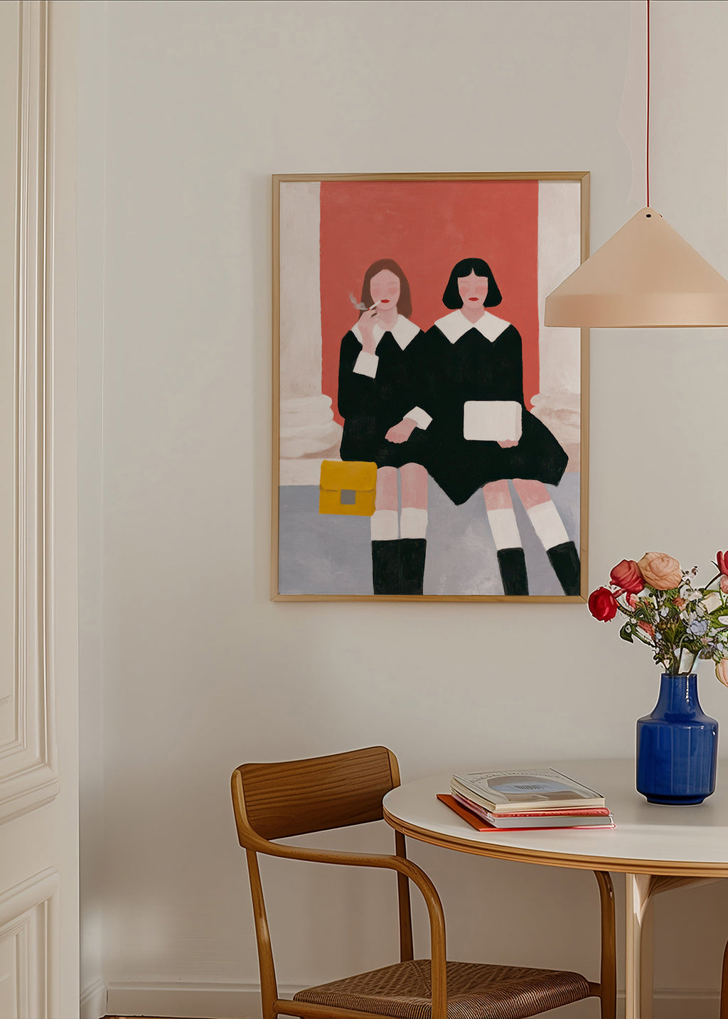 Ilustrace dvou postav ve retro stylu – Product1