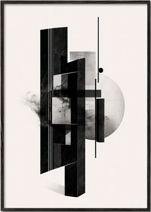 Černobílá geometrie monolitů – Black Frame