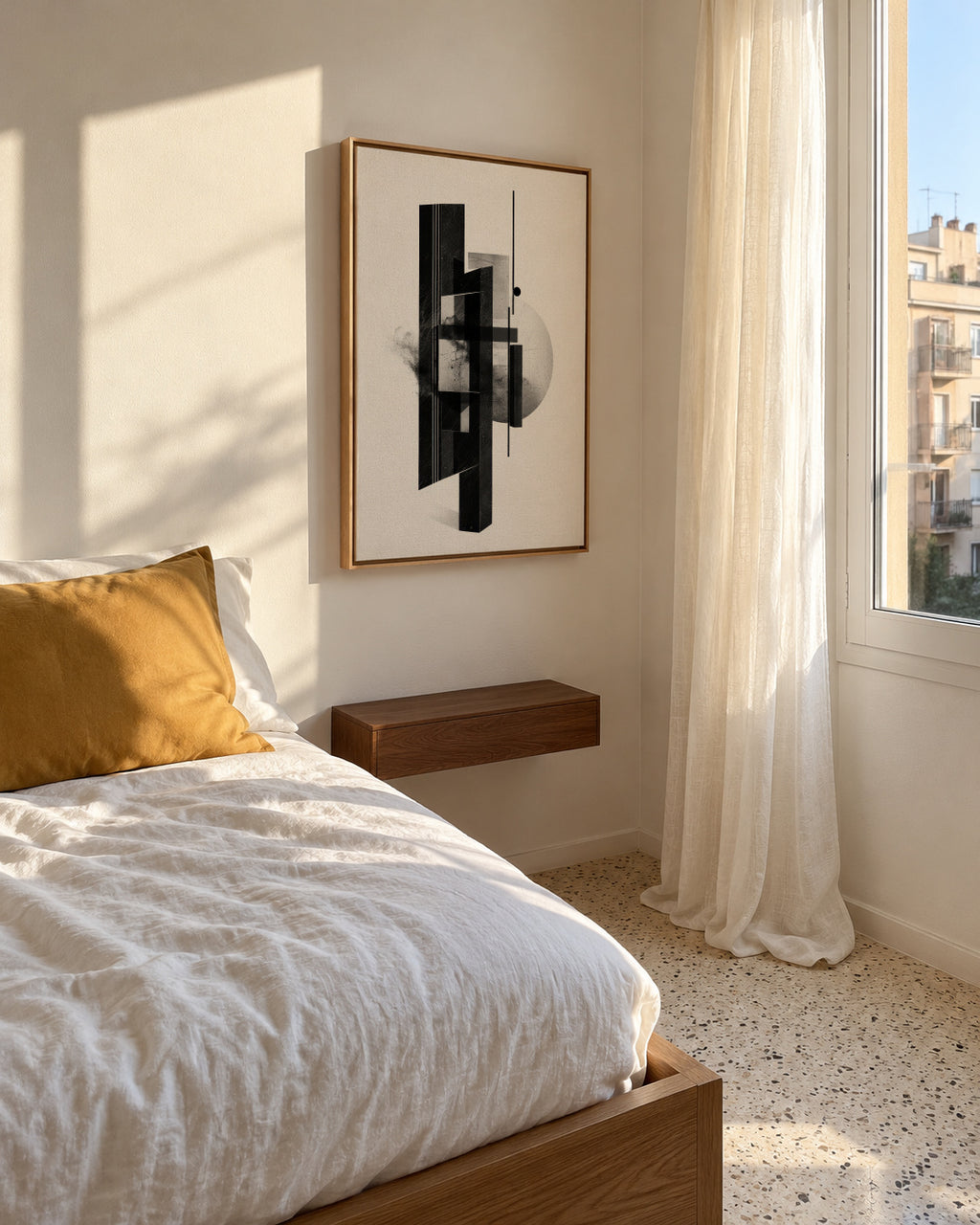 Monolith Structure I - Framed canvas in an interior