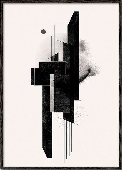 Geometrický obraz Monolit černý – Black Frame