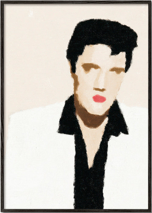 Ilustrace portrét minimalistický s ikonickým výrazem – Black Frame