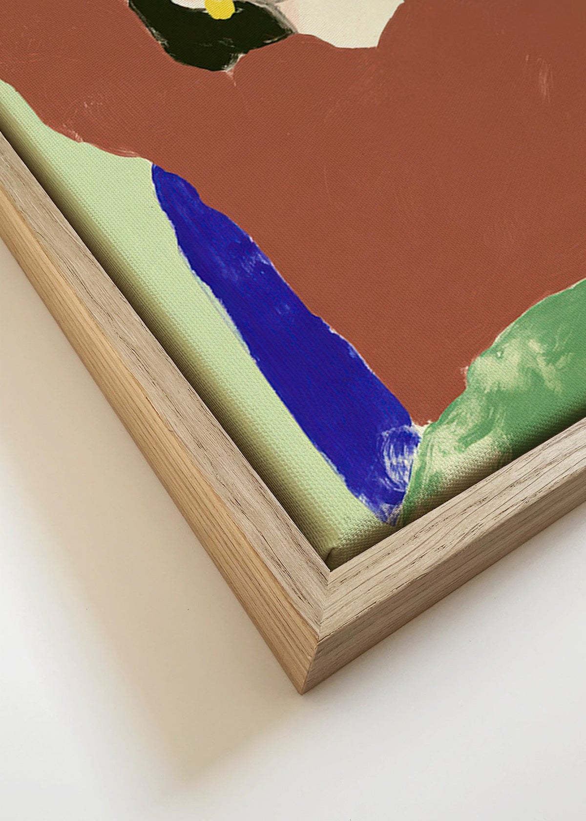 Ilustrace ležící postavy s klidným výrazem – Canvas detail
