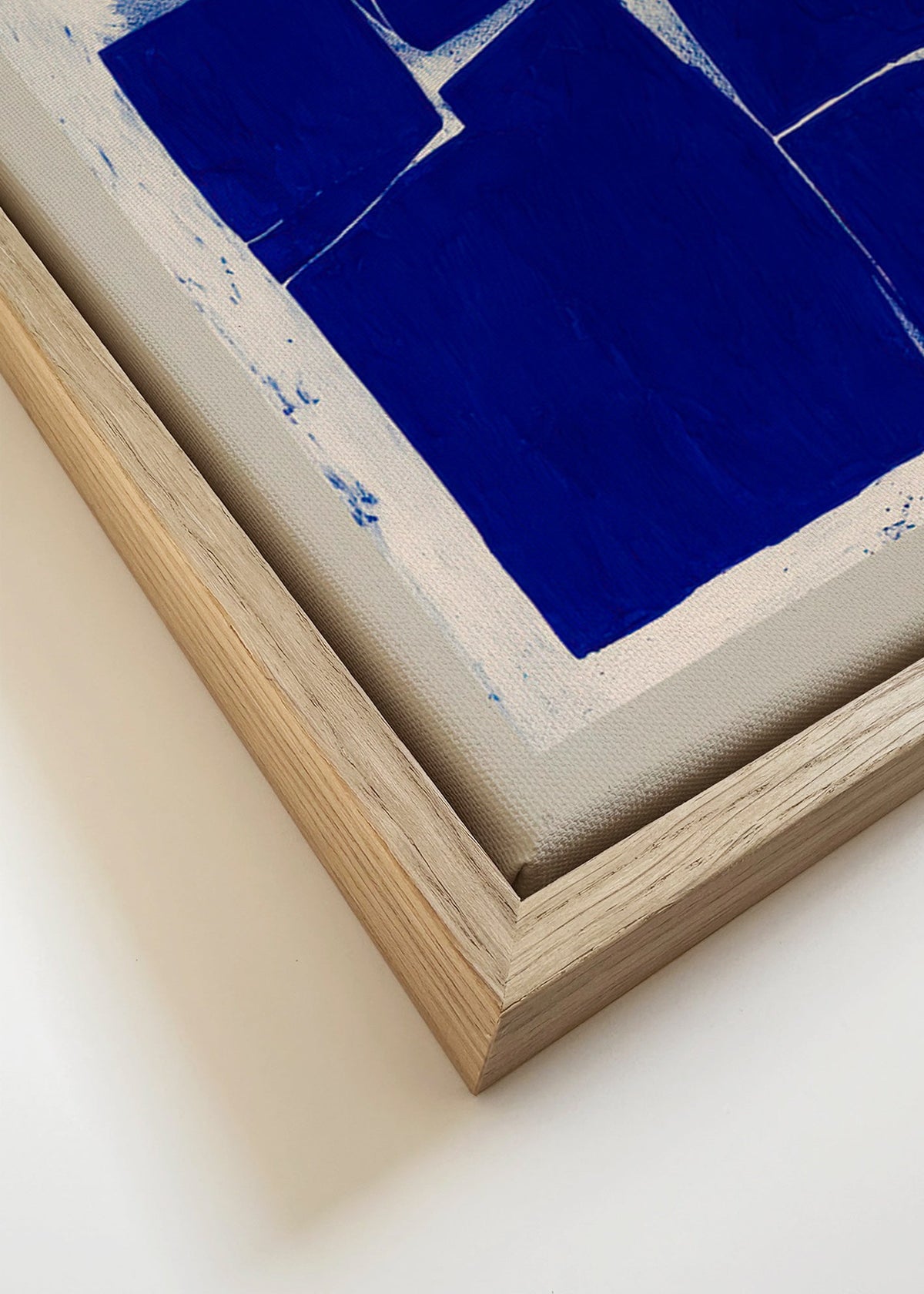 Geometrický obraz indigo bloky – Canvas detail