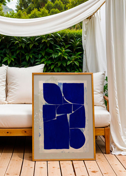 Geometrický obraz indigo bloky – Product1