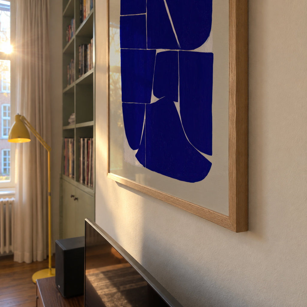 Indigo Mosaic III - Framed poster detail