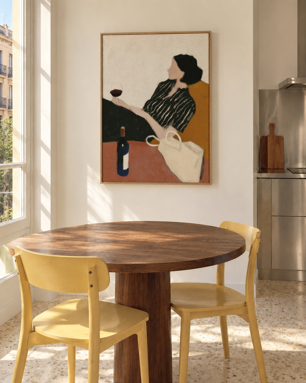 Terrace Thoughts - Framed canvas in an interior