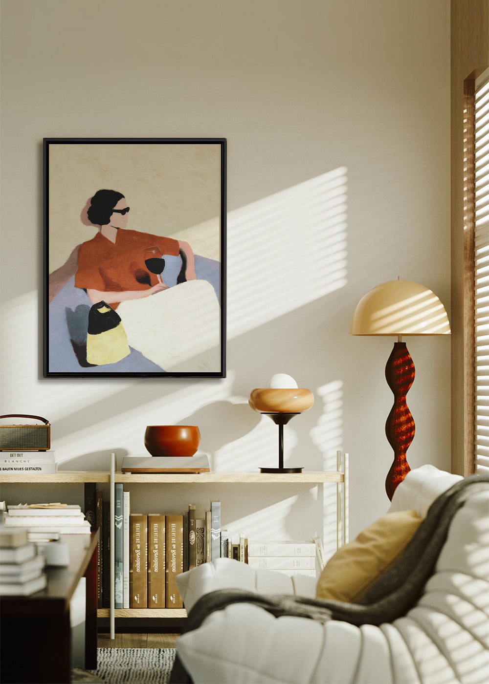 Obraz do kuchyně žena s vinným skleničkou – Canvas1