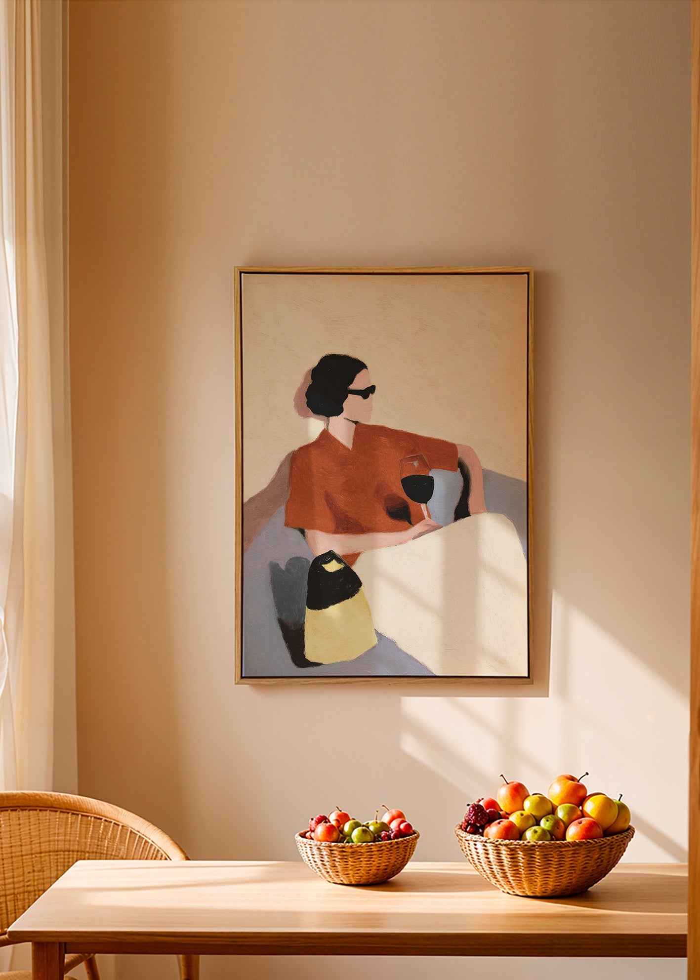 Obraz do kuchyně žena s vinným skleničkou – Canvas2
