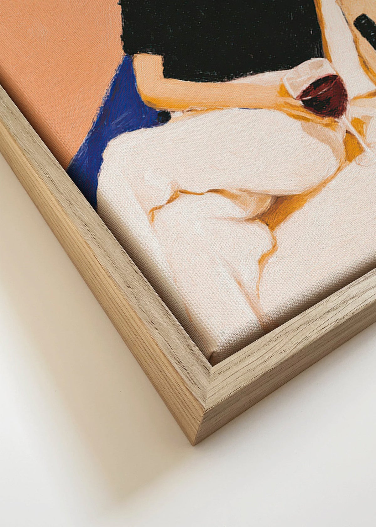 Obraz do kuchyně: uvolněná žena s vínem – Canvas detail