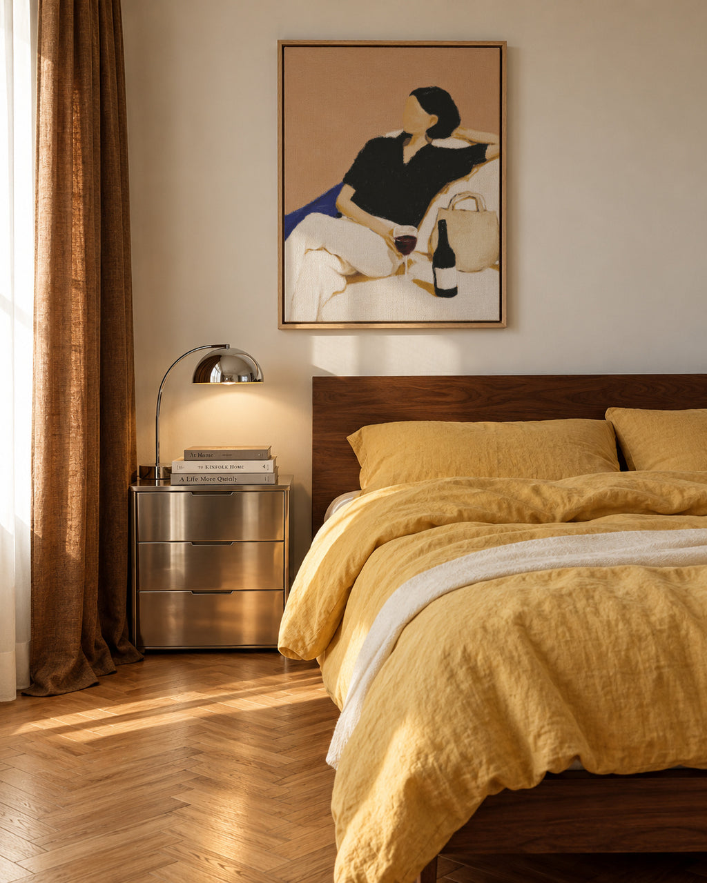 Summer Leisure - Framed canvas in an interior