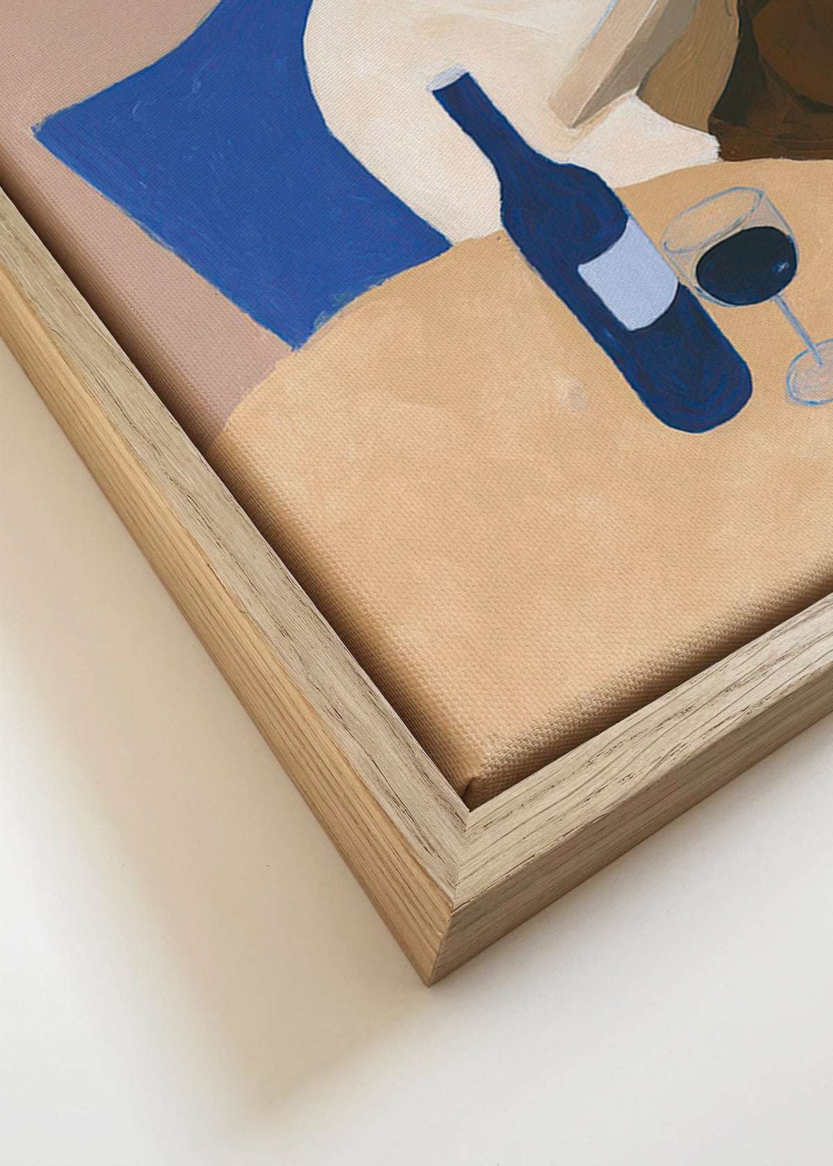 Obraz do kuchyně: čtenářka s vínem – Canvas detail