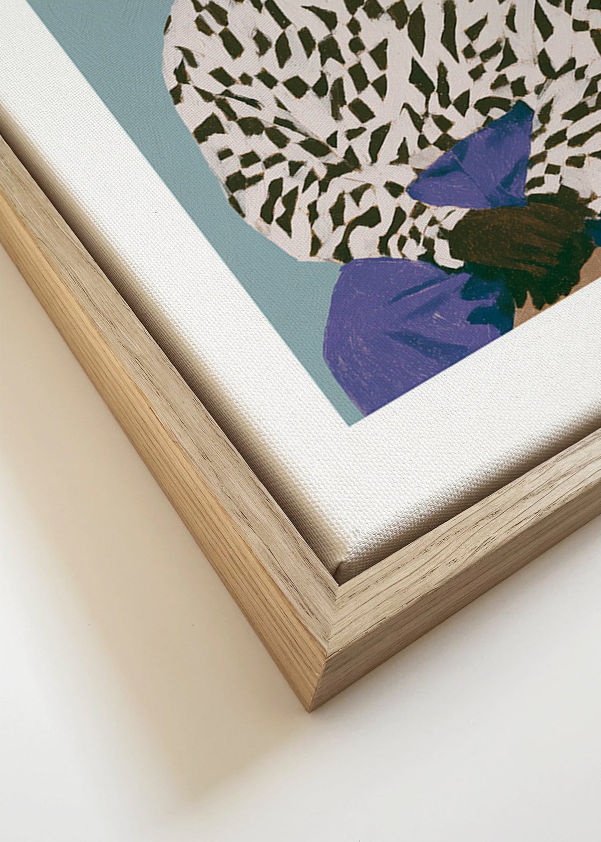 Ilustrace sedící postavy v kostkované košili – Canvas detail