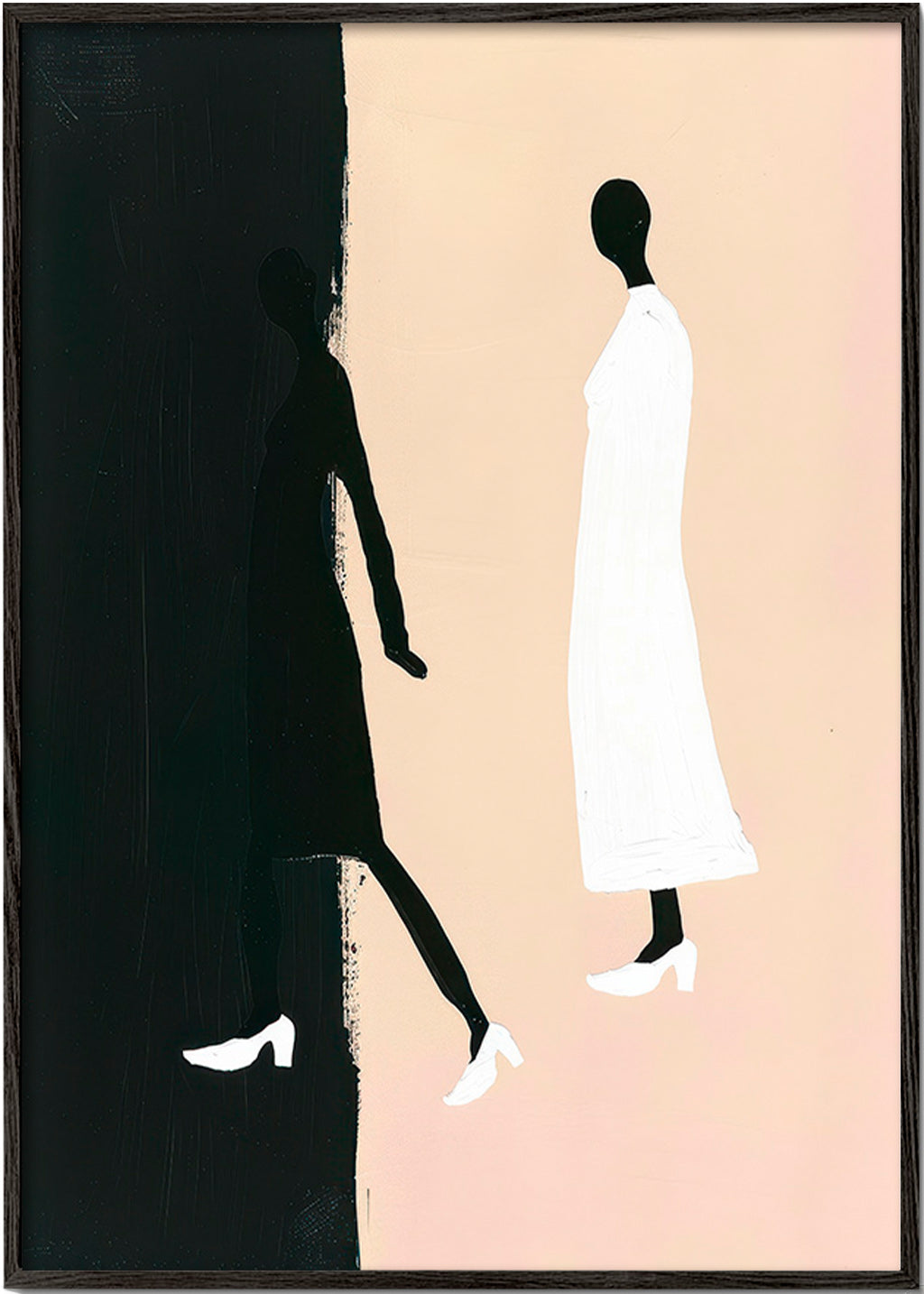 Ilustrace minimalistických siluet – Black Frame